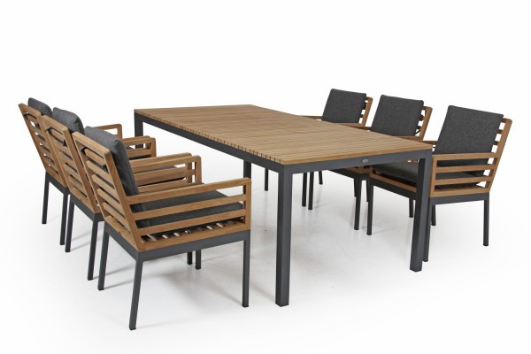 Zalongo matbord 200x100 H74 cm natur/grå Brafab