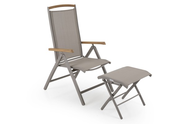 Andy positionsstol khaki/teak Brafab