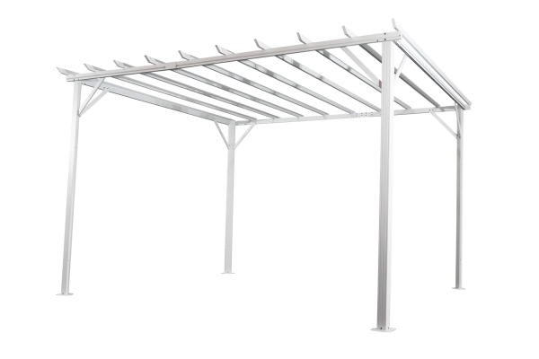 Piode pergola 3,0x3,6 vit/grå Brafab