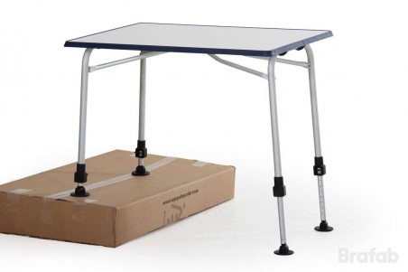Volga campingbord 80x60 silver/vit Brafab