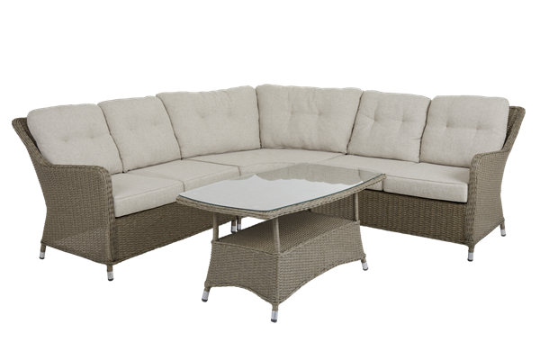 Hornbrook 2-sits soffa avslut HV beige med dyna Brafab