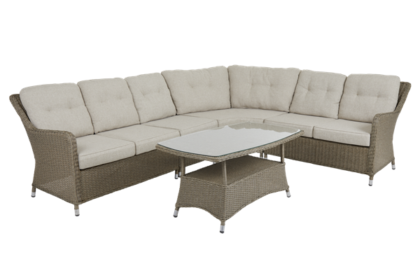 Hornbrook 2-sits soffa avslut HV beige med dyna Brafab