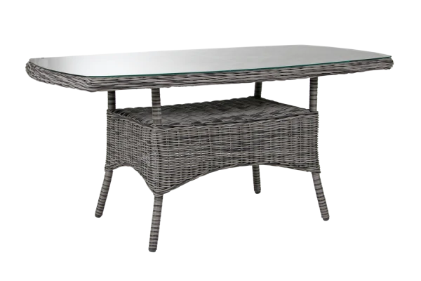 Rosita soffbord 150x80 H70 grå med glas Brafab