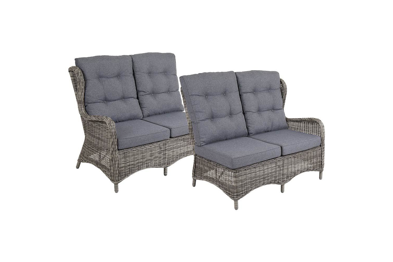 Rosita 2-sits soffa avslut HV grå med dyna Brafab Rosita 2-sits soffa avslut HV grå med dyna Brafab