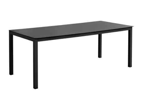 Rana matbord 200x90 H73 svart med glas Brafab