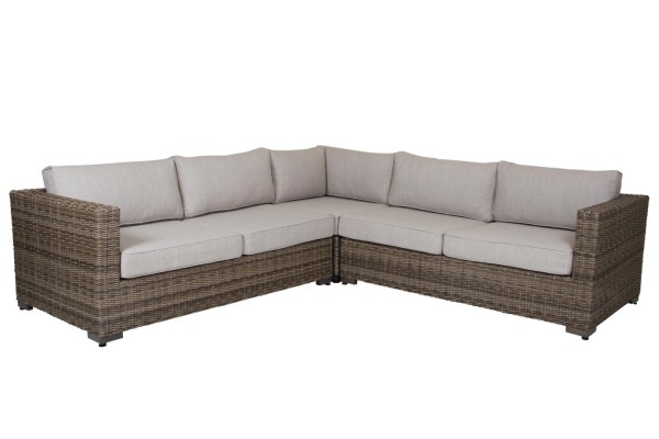 Ninja avslut 2-sits H+V rustik med beige dyna Brafab