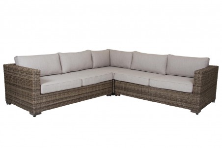 Ninja avslut 2-sits H+V rustik med beige dyna Brafab