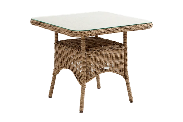 Rosita soffbord 80x80 H70 med glas natur Brafab