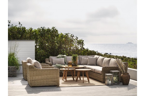 Glendon 2-sitsavslut HV rustik/sand med dyna Brafab