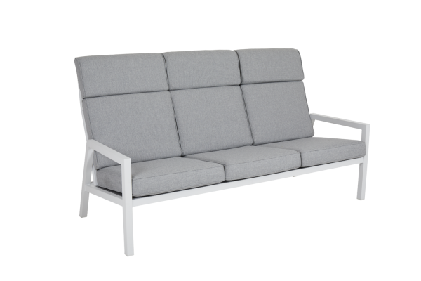 Belfort 3-sits soffa högrygg vit med dyna Brafab