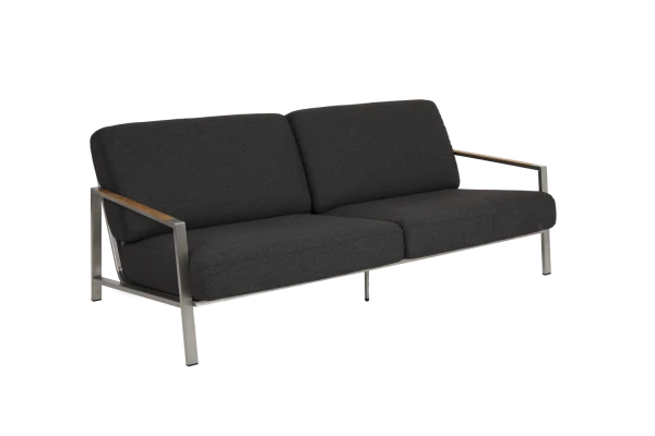 Naos 2,5-sits soffa stål/svart Brafab