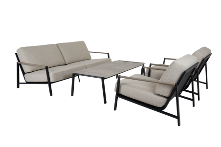Lyra 2,5-sits soffa svart/sand Brafab