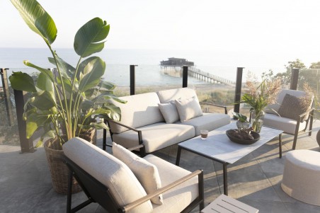 Lyra 2,5-sits soffa svart/sand Brafab