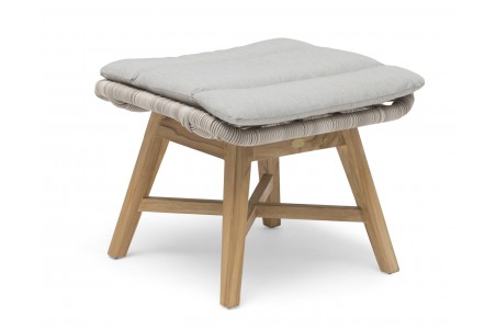 Himmelsnäs fotpall beige med dyna Hillerstorp