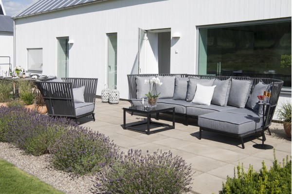 Jet Set loungesoffa svart Hillerstorp