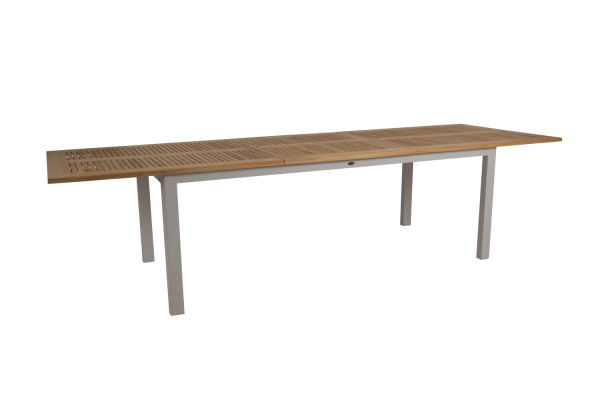 Lyon matbord 224/304x100 H76 cm khaki/teak Brafab