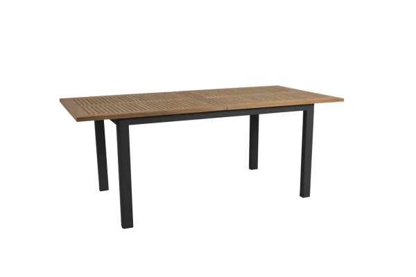 Lyon matbord utdragbart 194/252x92 H76 cm svart/teak Brafab