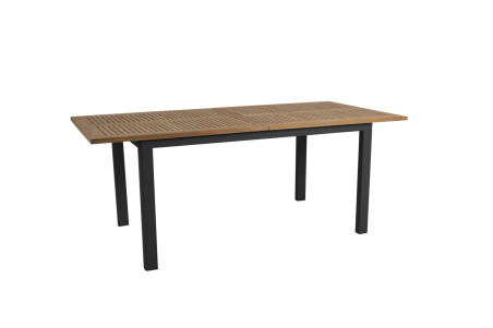 Lyon matbord utdragbart 194/252x92 H76 cm svart/teak Brafab