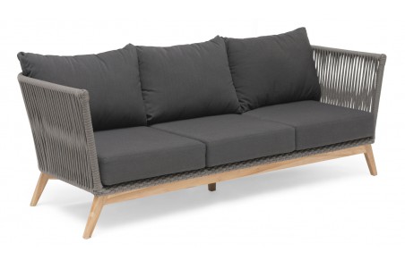 Himmelsnäs 3-sits soffa grå med dyna Hillerstorp