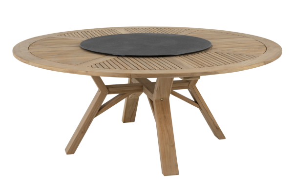 Circus matbord Ø180 H73 cm natur med snurrskiva Brafab