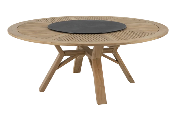 Circus matbord Ø180 H73 cm natur med snurrskiva Brafab