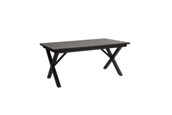 Hillmond matbord 166/226x100 H73 cm svart/grå Brafab