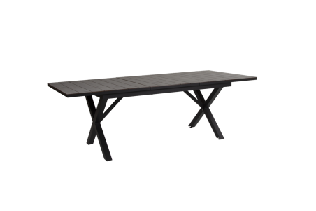 Hillmond matbord 166/226x100 H73 cm svart/grå Brafab