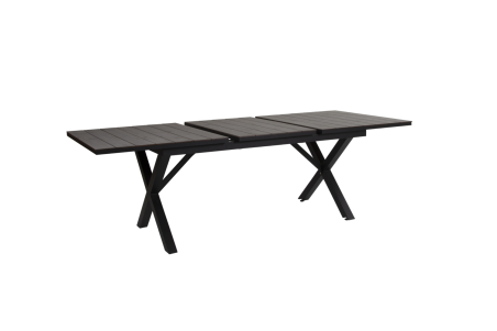 Hillmond matbord 166/226x100 H73 cm svart/grå Brafab