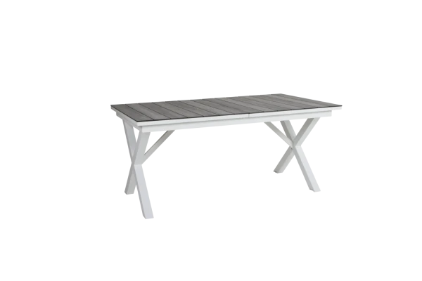 Hillmond matbord 166/226x100 H73 cm vit/grå Brafab