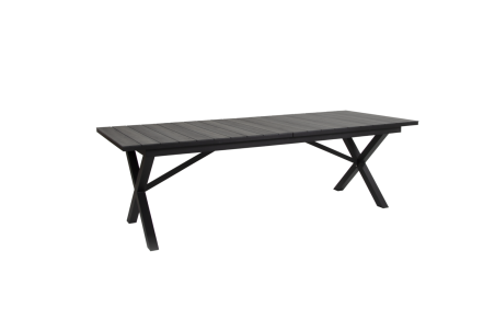 Hillmond matbord 238/297x100 H73 cm svart/grå Brafab