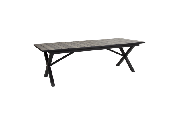Hillmond matbord 238/297x100 H73 cm svart/natur Brafab