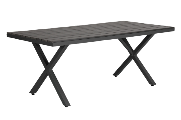 Leone matbord 200x100 H74 cm matt svart/grå Brafab