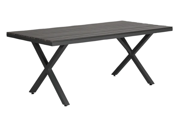 Leone matbord 200x100 H74 cm matt svart/grå Brafab