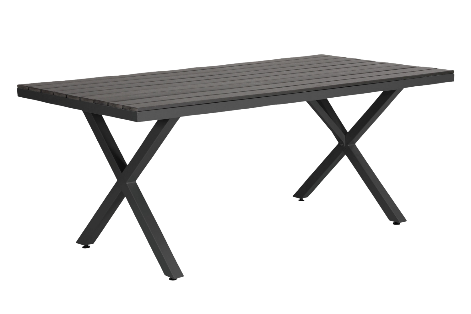 Leone matbord 200x100 H74 cm matt svart/grå Brafab