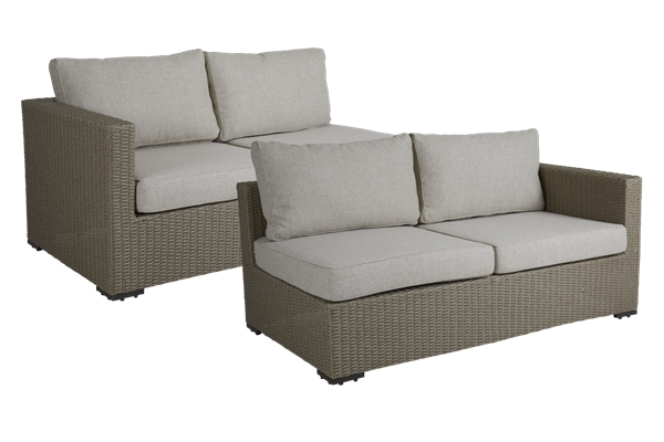 Funkia 2-sits HV avslut beige m dyna Brafab