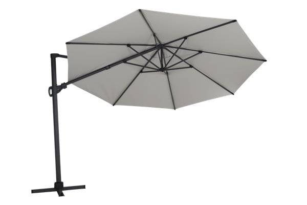 Varallo frihängande parasoll Ø375 cm antracit/khaki Brafab