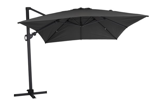 Varallo frihängande parasoll 300x400 cm antracit/grå Brafab