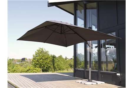 Varallo frihängande parasoll 300x400 cm antracit/grå Brafab