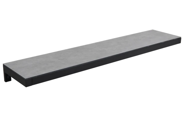 Fornax hylla utekök 139x30 cm svart/grå Brafab