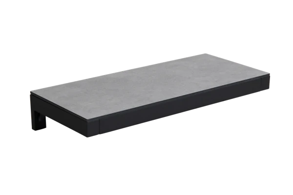 Fornax hylla utekök 71x30 cm svart/grå Brafab