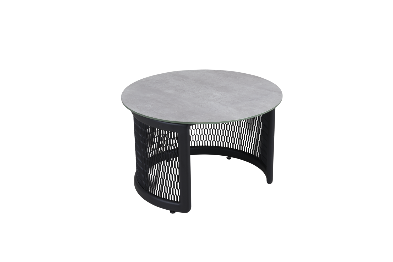 Virgo soffbord Ø60xH38 cm svart/grå Brafab