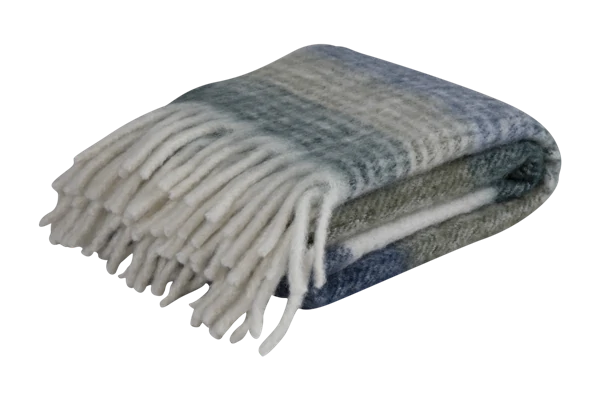 Honung pläd 130x170 cm grön mönstrad Brafab