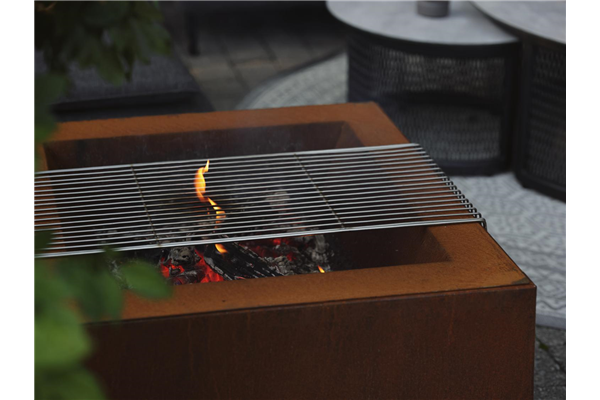 Kummin grillinsats m galler corten Brafab