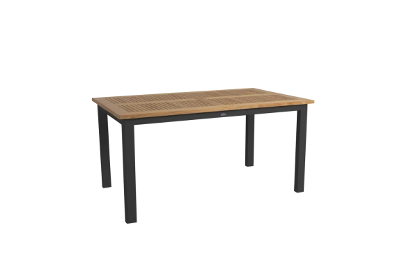Lyon matbord 152/210x92 H76 cm svart/teak Brafab