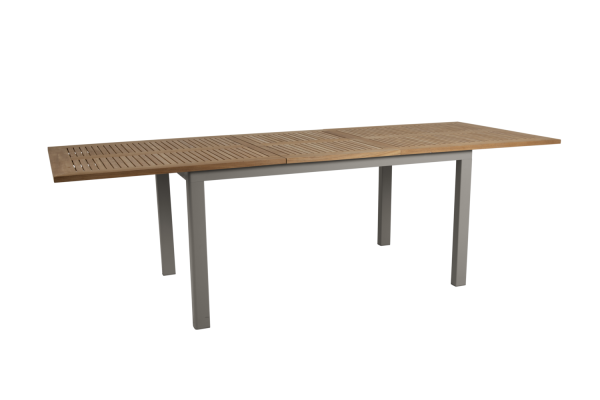 Lyon matbord 194/252x92 H76 cm khaki/teak Brafab