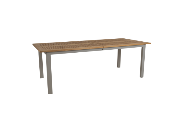 Lyon matbord 224/304x100 H76 cm khaki/teak Brafab