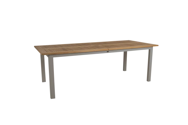 Lyon matbord 224/304x100 H76 cm khaki/teak Brafab