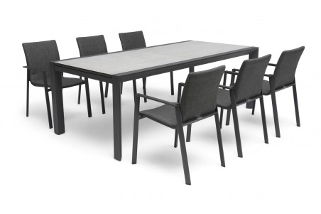 Borgdala matbord 220/340x107x76 grå Hillerstorp
