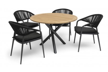 Ekeryd stol svart 4-pack  Hillerstorp