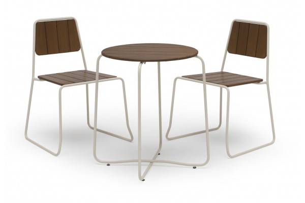 Oas cafébord Ø56 cm brun/vit Hillerstorp